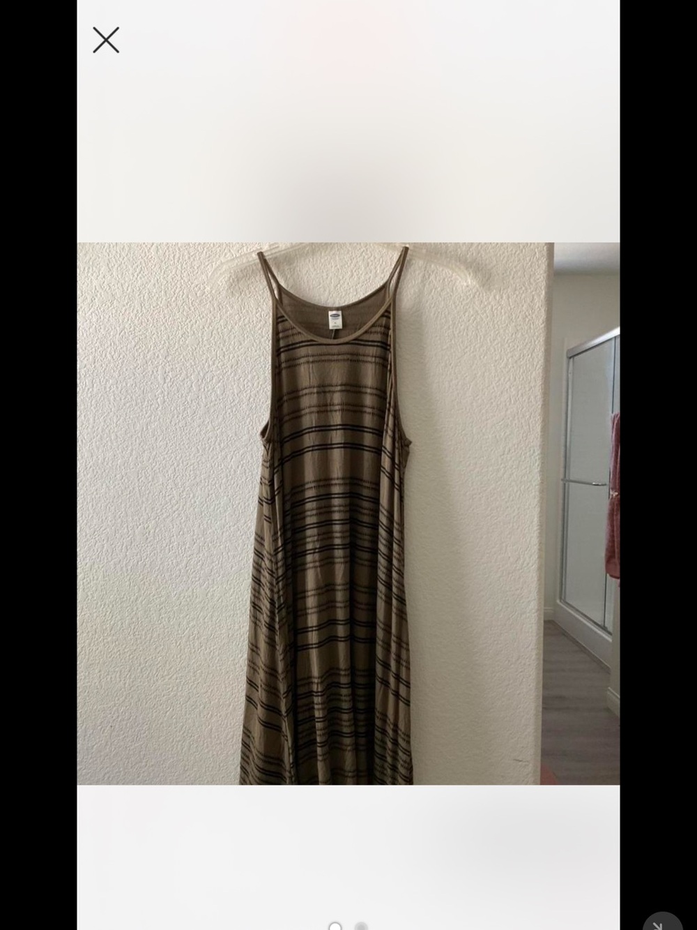 Old Navy Brown Striped Sleeveless Maxi Dress